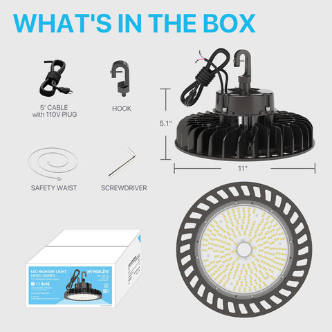 Hyperlite aluminum housing aids heat dissipation for longer life.