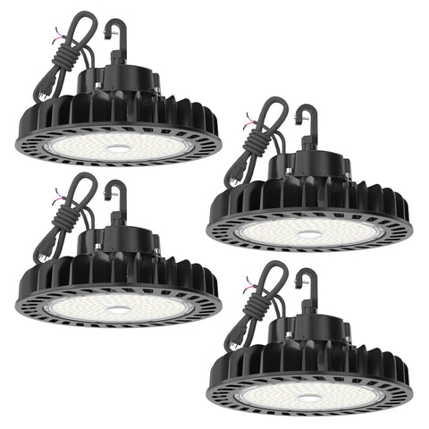Hyperlite LED High Bay 150W UFO design for wide-area warehouse illumination.