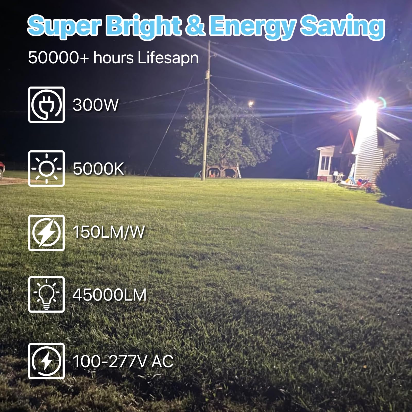 HYPERLITE LED parking light mounted on a pole for outdoor spaces