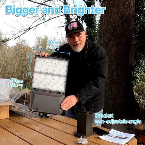 HYPERLITE LED shoebox light Type3 beam provides broad area illumination