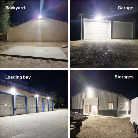 HYPERLITE LED Wall Pack 40W packaging highlights quick two-light installation.