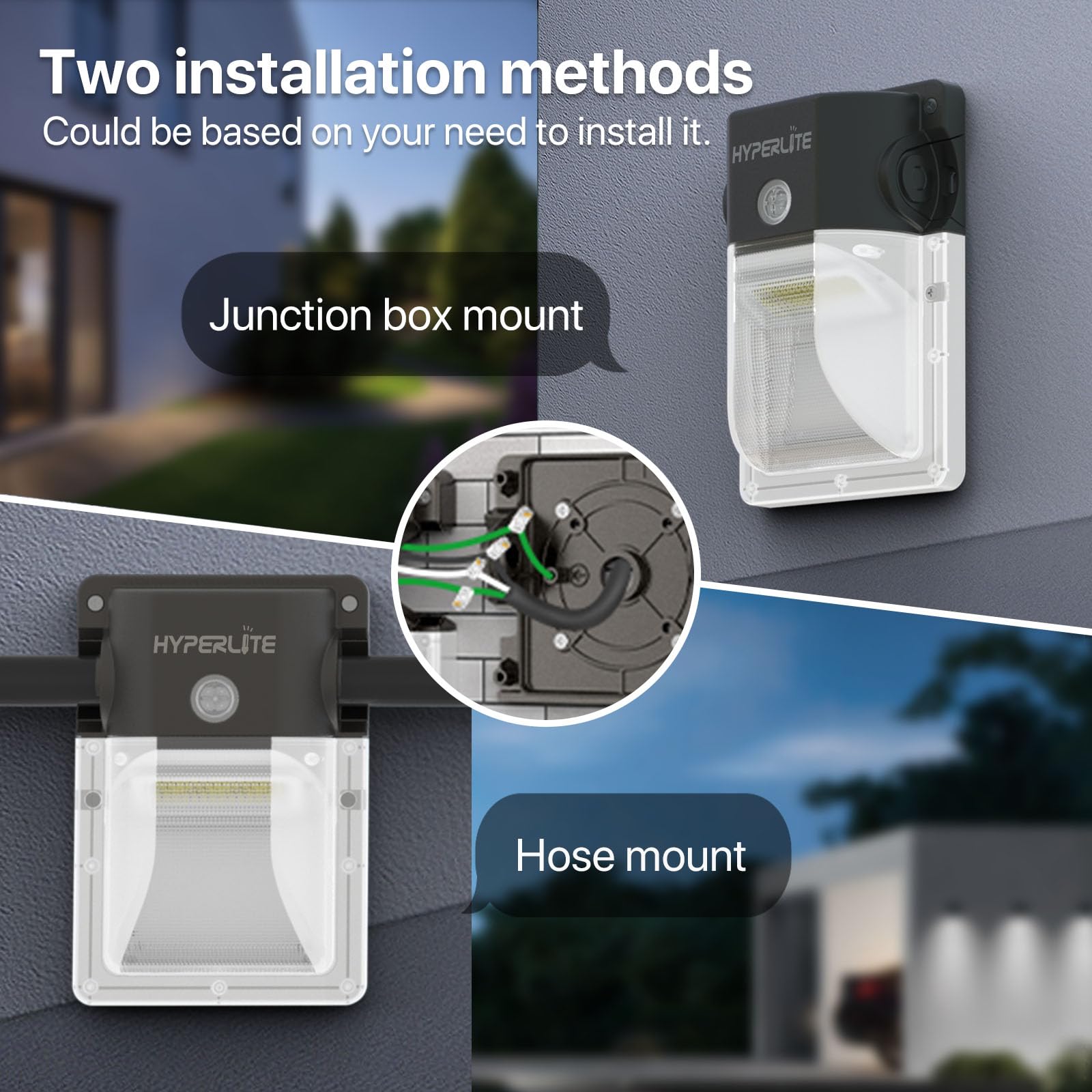 UL listed two-pack offers reliable outdoor lighting coverage.