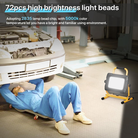 Hyperlite LED work light with 360-degree rotation for flexible task lighting.