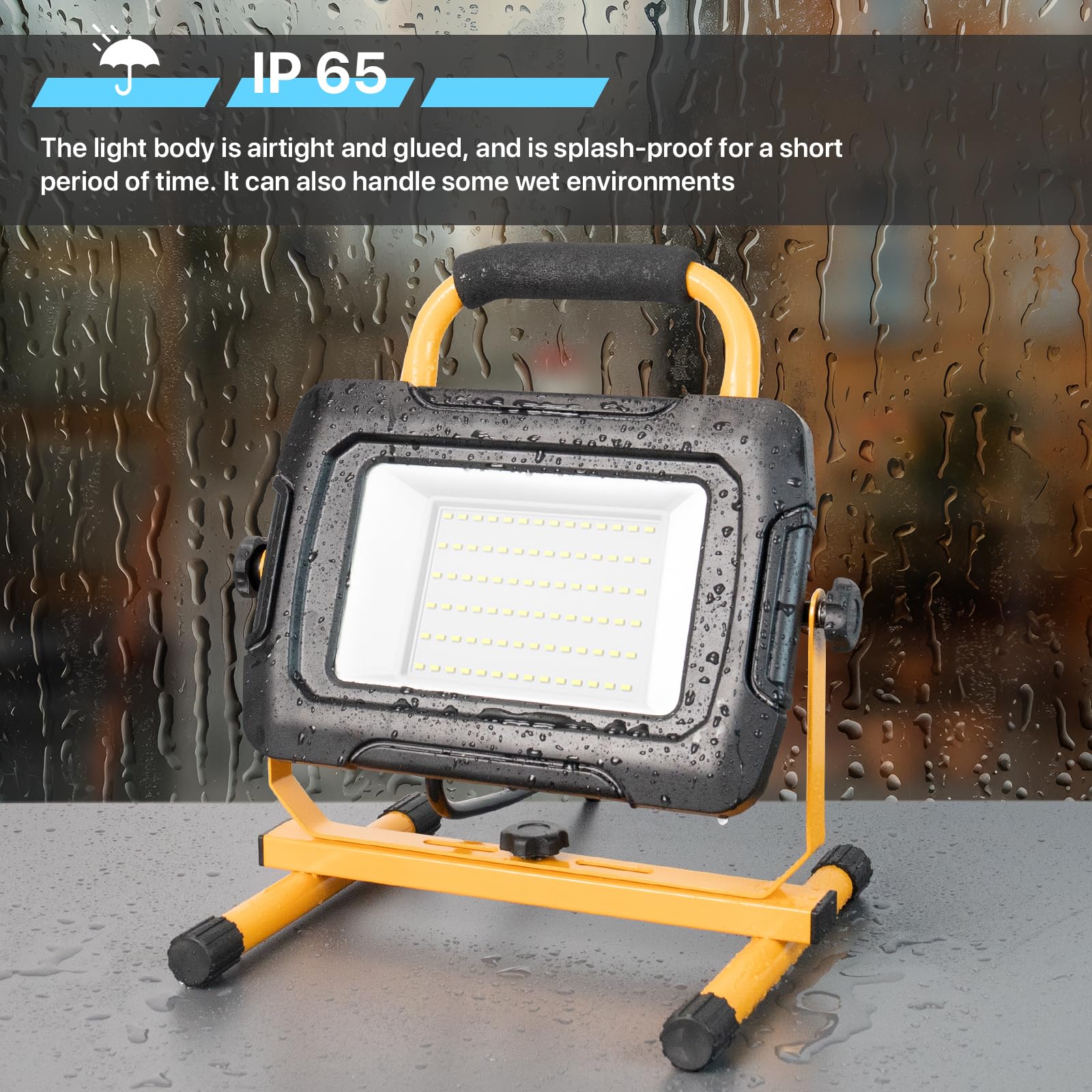 Hyperlite light features a tempered glass lens protecting the LEDs outdoors.