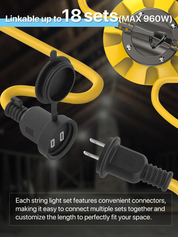 HYPERLITE linkable design proves you can chain up to 18 sets for larger areas