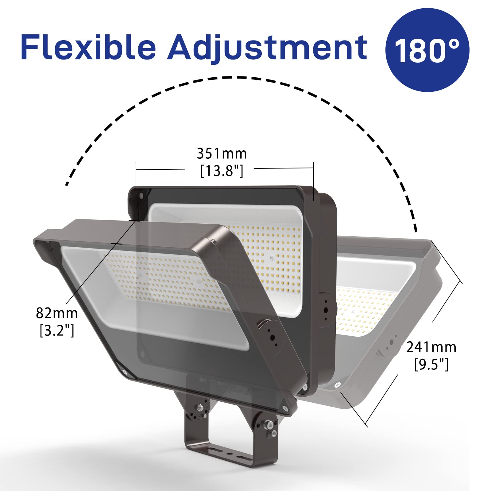 HYPERLITE Mars series weatherproof IP65 flood light in windy conditions