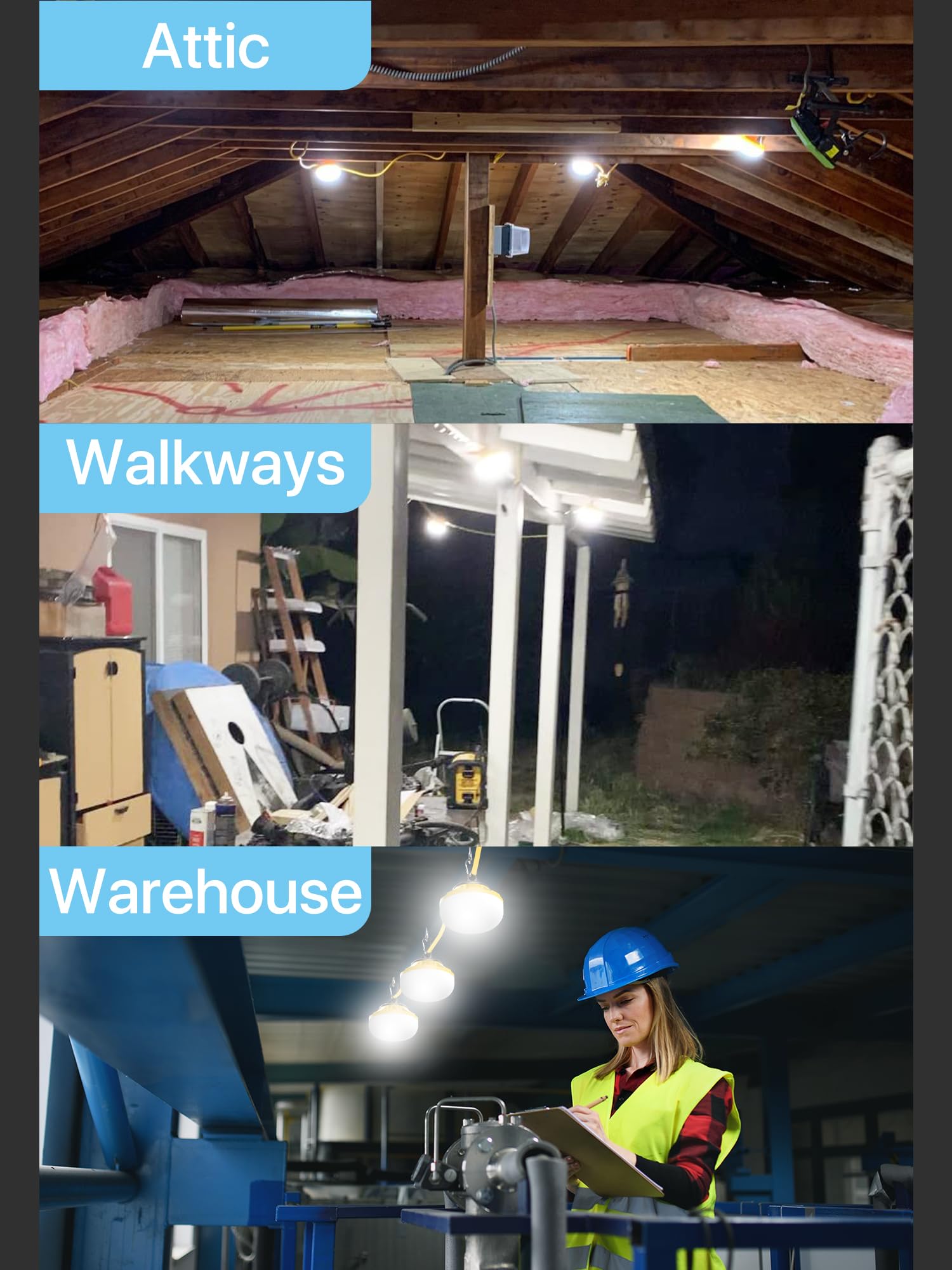 HYPERLITE versatile lights suit indoor and outdoor tasks from crawlspaces to attics