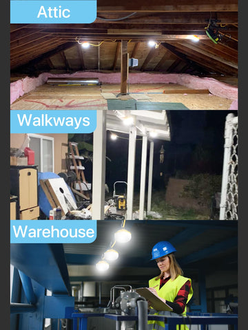 HYPERLITE versatile lights suit indoor and outdoor tasks from crawlspaces to attics