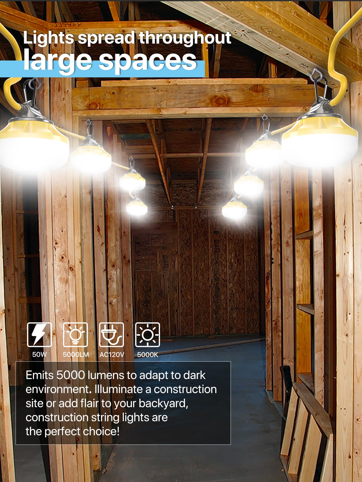 HYPERLITE snap-hook design enables quick, tool-free installation