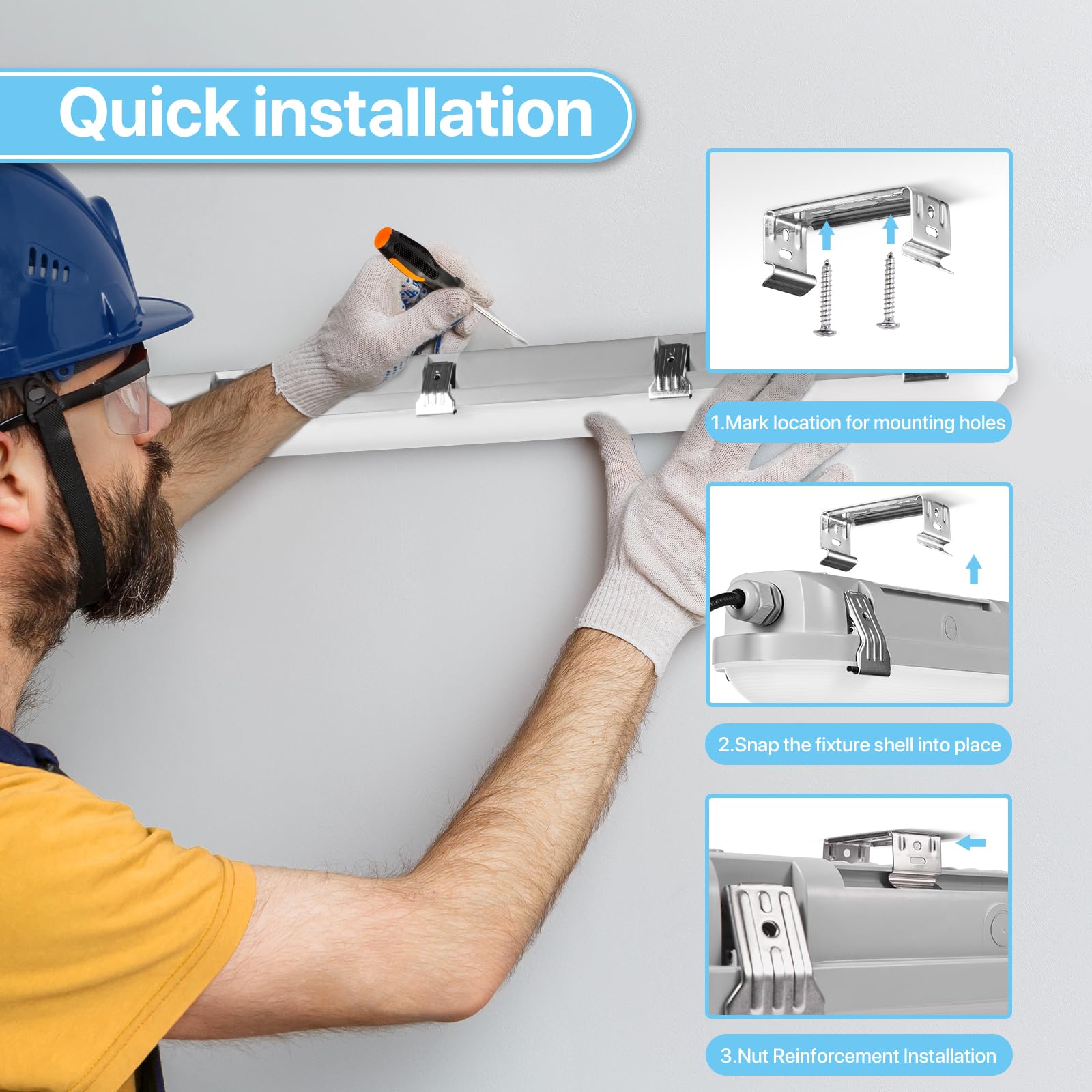 Hyperlite vapor-tight light panel view highlighting weatherproof construction
