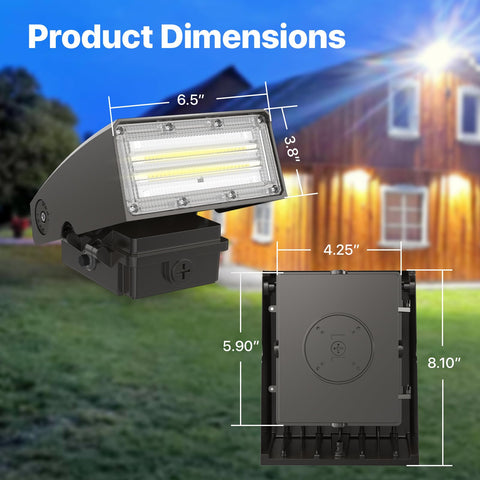 HYPERLITE Photocell control enables dusk-to-dawn automatic operation for hands-free security lighting.