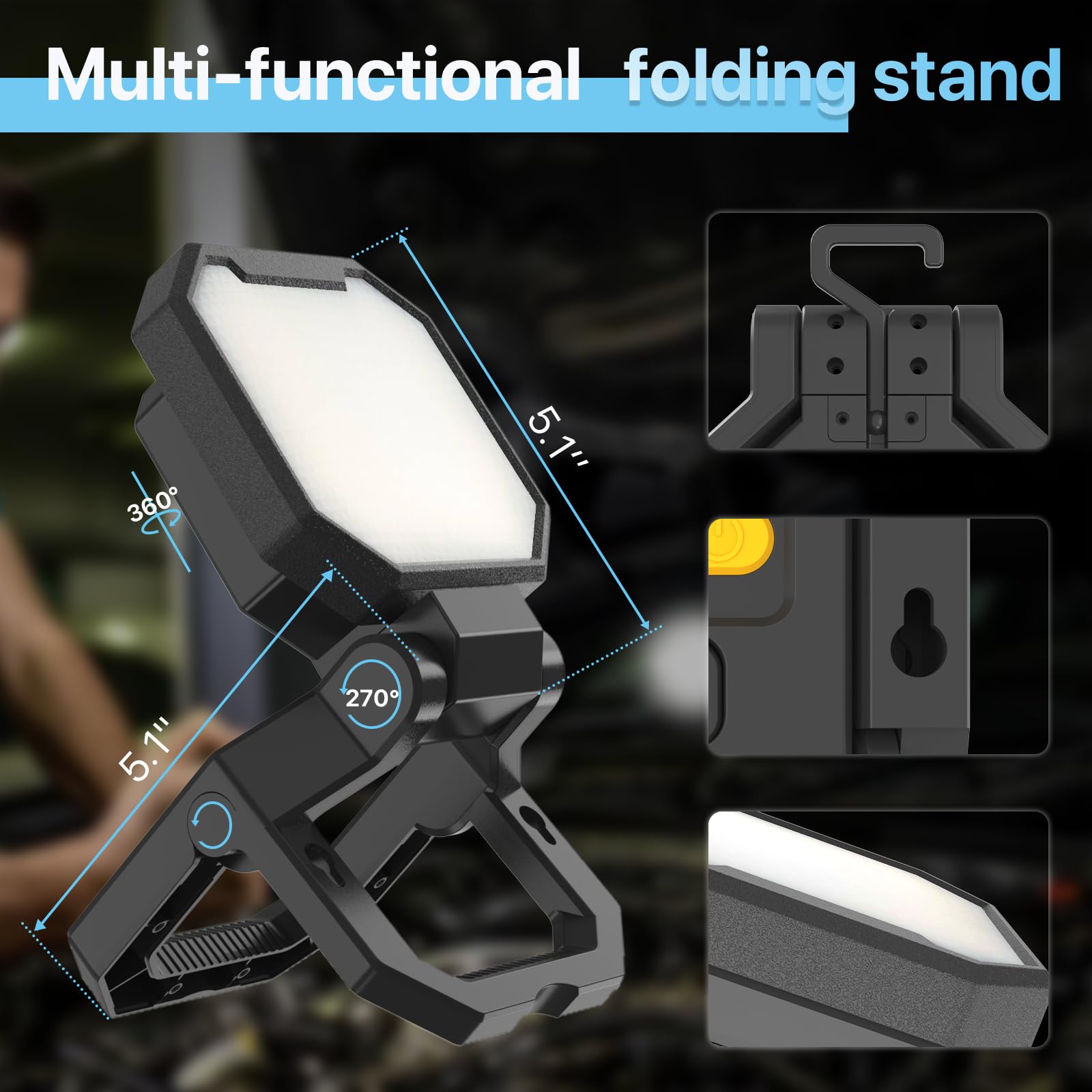 HYPERLITE light shows 360-degree rotation for versatile coverage.