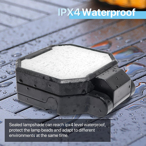 HYPERLITE IPX4 waterproof work light for damp job sites.