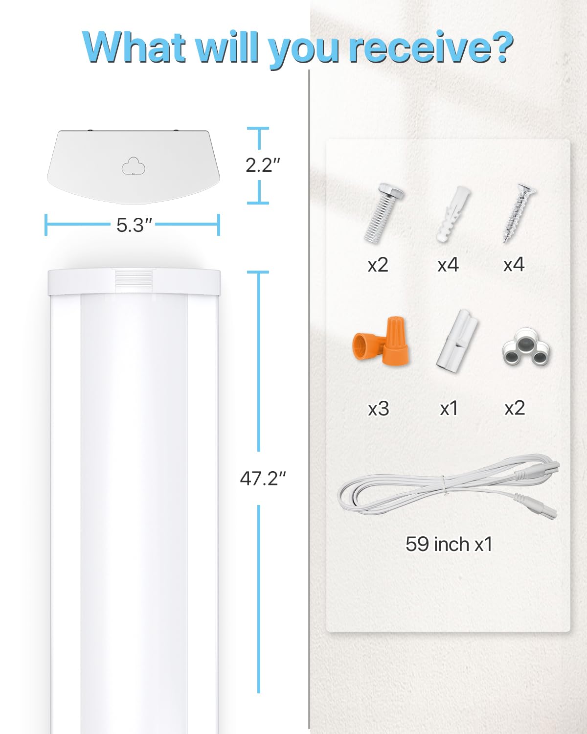 Hyperlite wraparound 4ft light ETL listed for safety and reliability