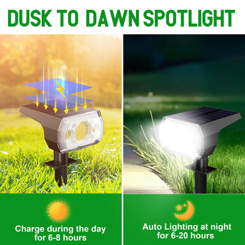 Hyrion dusk-to-dawn solar outdoor light saves energy while keeping yards lit.