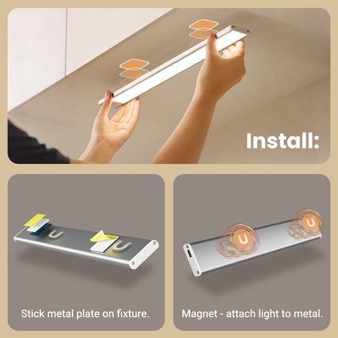 Hyrion ideal for kitchens, closets, and pantries with discreet, dimmable illumination.