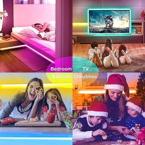 Hyrion LED strip with strong adhesive installs easily for secure decoration