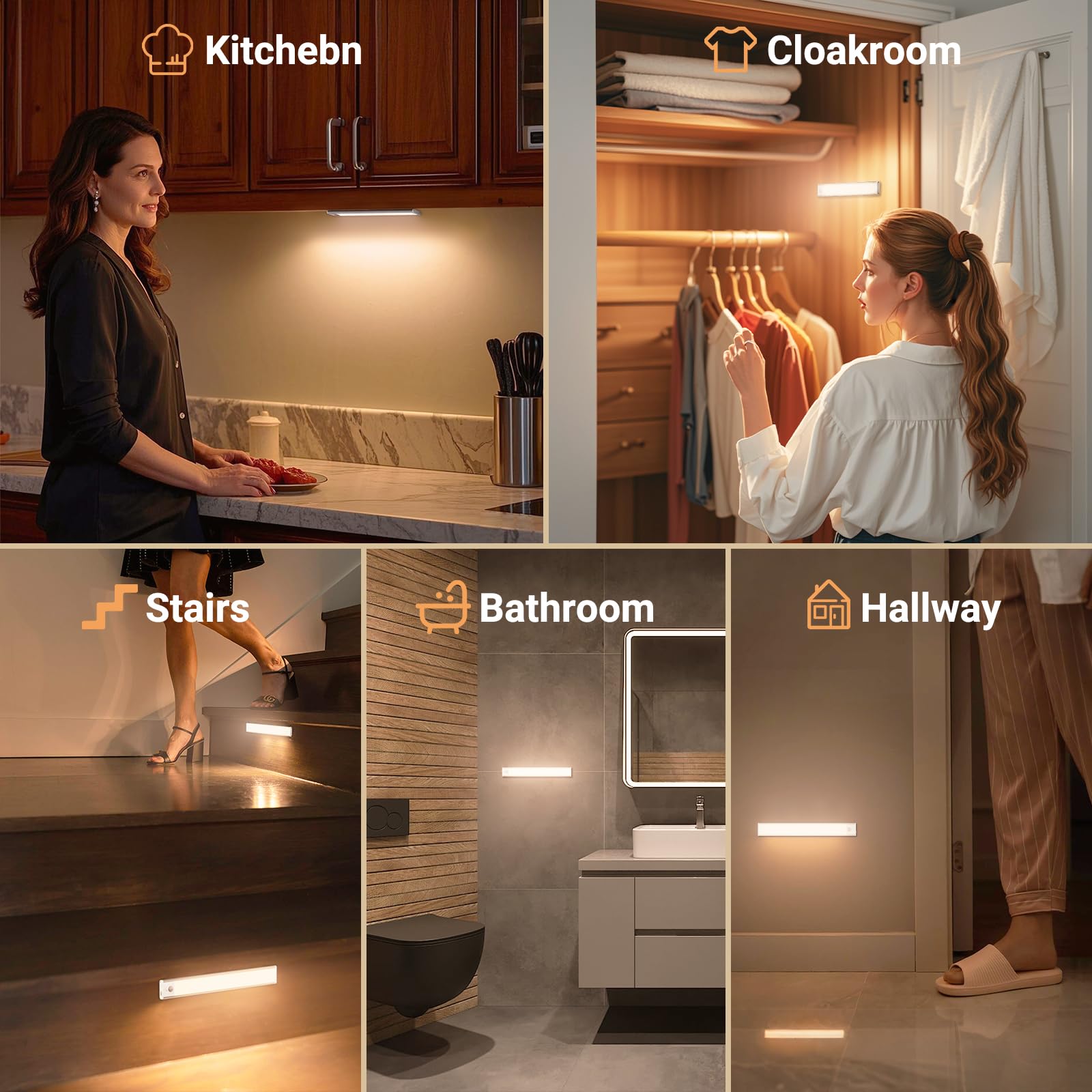 Hyrion packaging includes four lights, eight plates, four cables for quick installation.