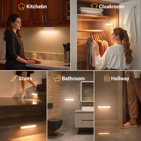 Hyrion packaging includes four lights, eight plates, four cables for quick installation.