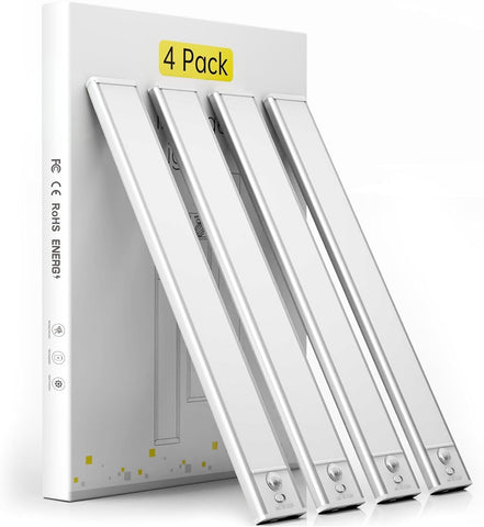 Hyrion under-cabinet lights four-pack illuminate kitchens with motion-activated ease.
