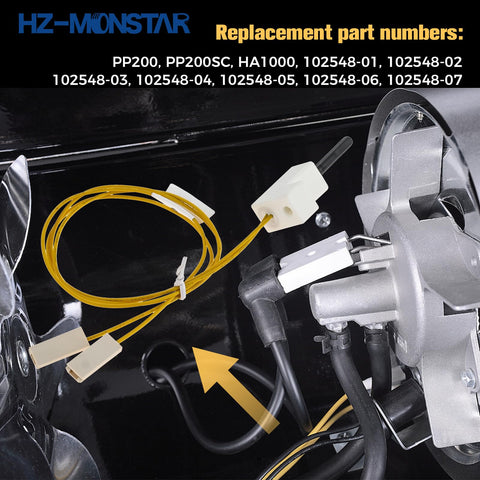 HZ-MONSTAR PP200 HA1000 heat range image communicates operating range