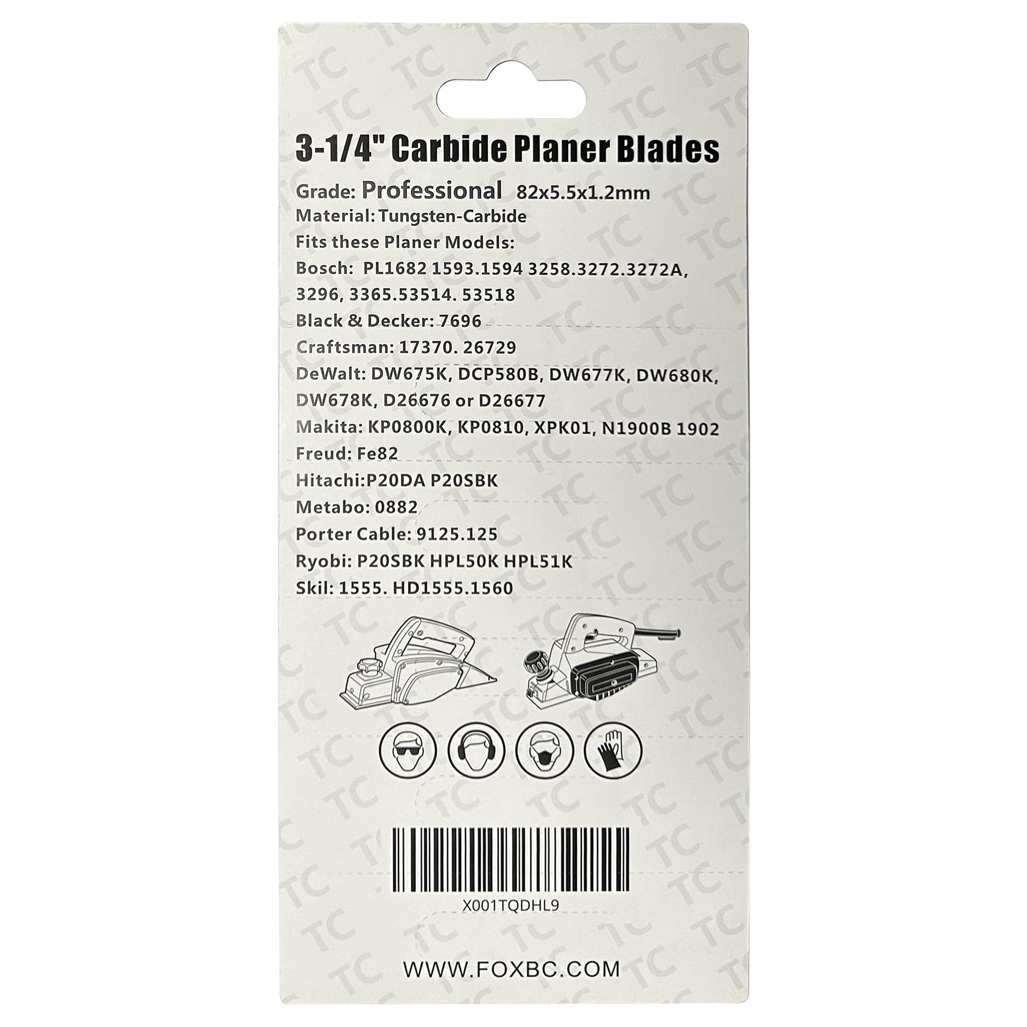 HZ 82mm blades fit popular planers for smooth woodworking results.