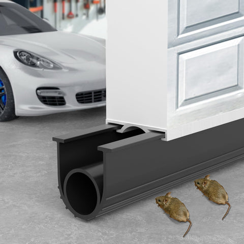 Hzetuu garage door seal bottom rubber side view shows sturdy edge for energy efficiency.