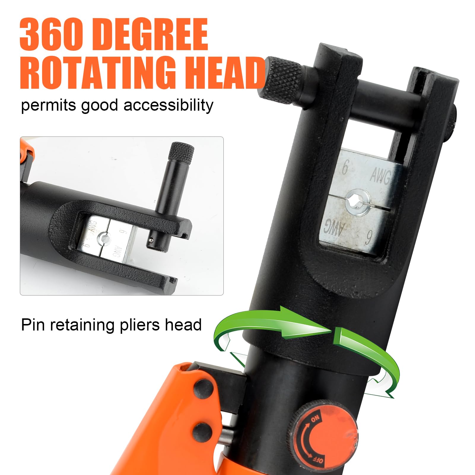HZLZRZ tool ideal for battery terminal and heavy-duty cable crimps.