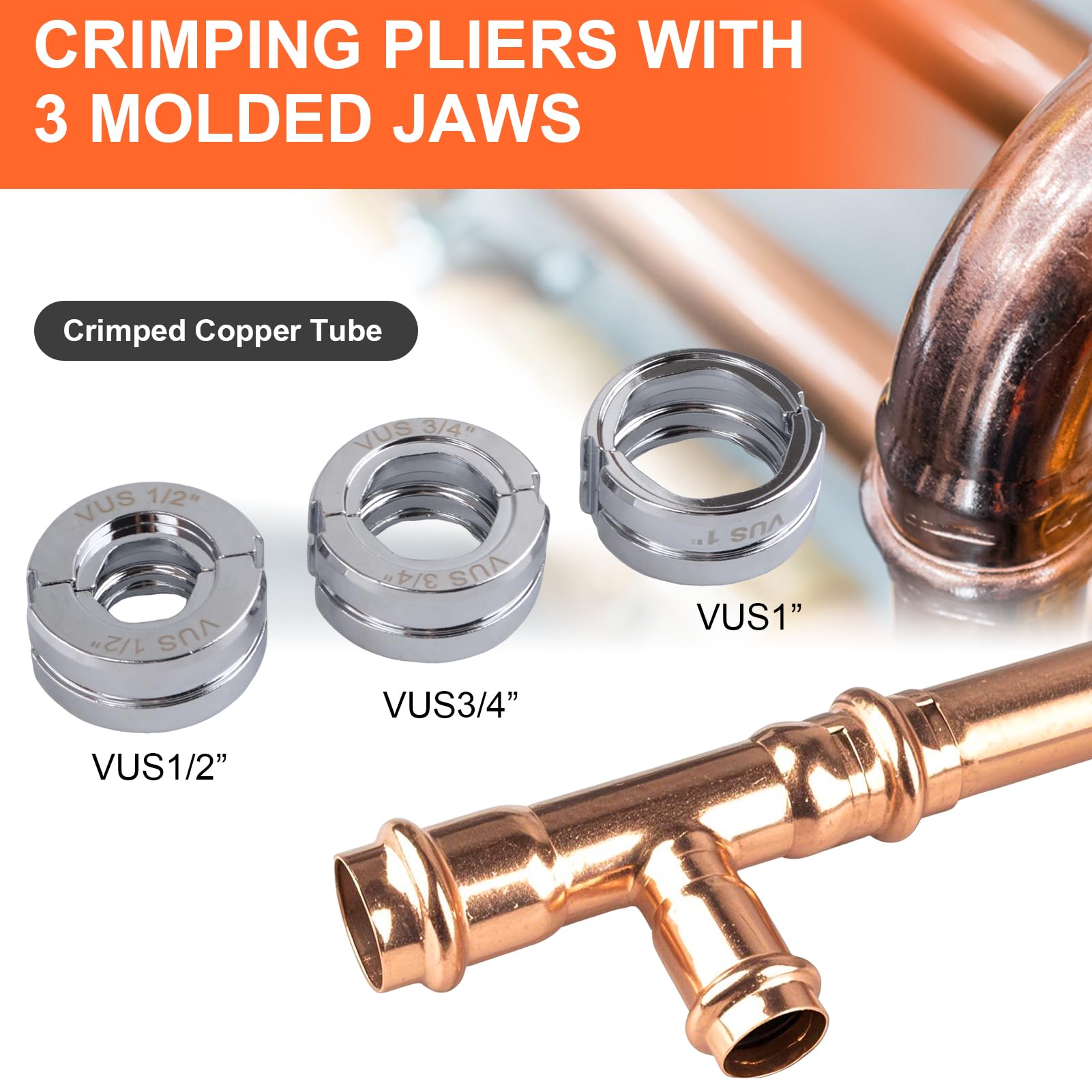 HZLZRZ Propress Tool includes copper pipe cutting dies for precise prep.