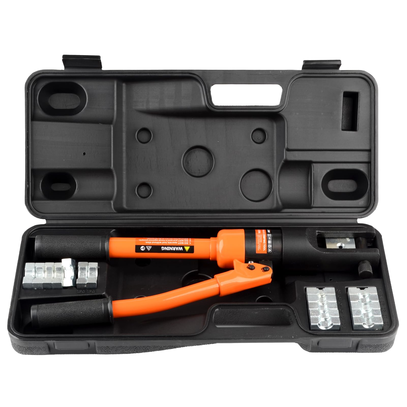 HZLZRZ crimping tool with a 180-degree rotatable head for tight spaces.