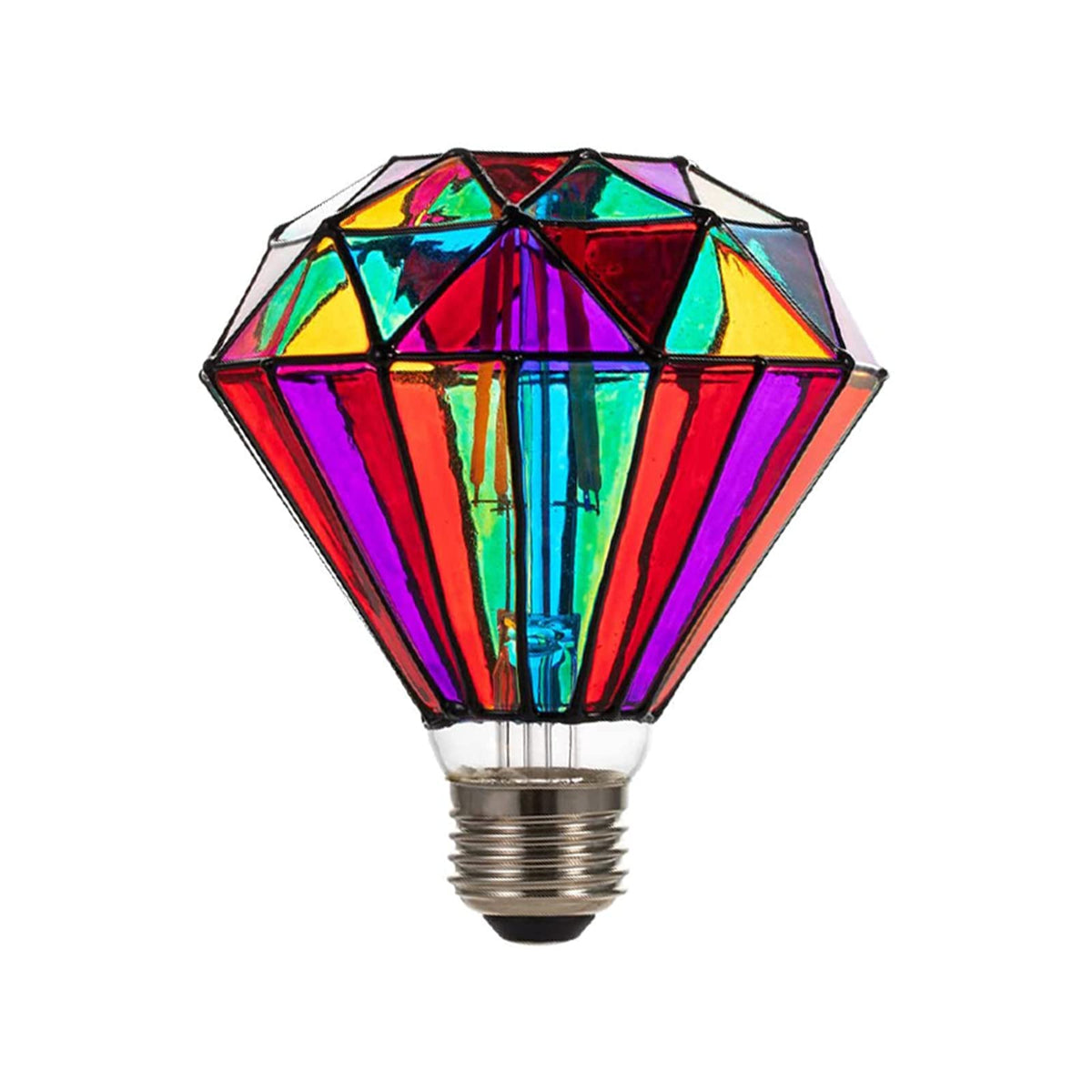 I-SHUNFA stained glass LED bulb with E26 base for decorative lighting