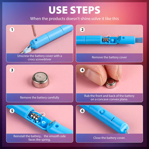i7creoy replaceable CR2032 batteries provide 12+ hours of continuous glow