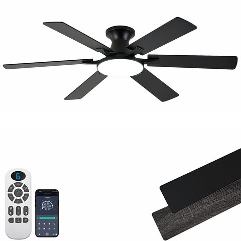 iacaf 54-inch ceiling fan with light and remote for bright, energy-efficient cooling.