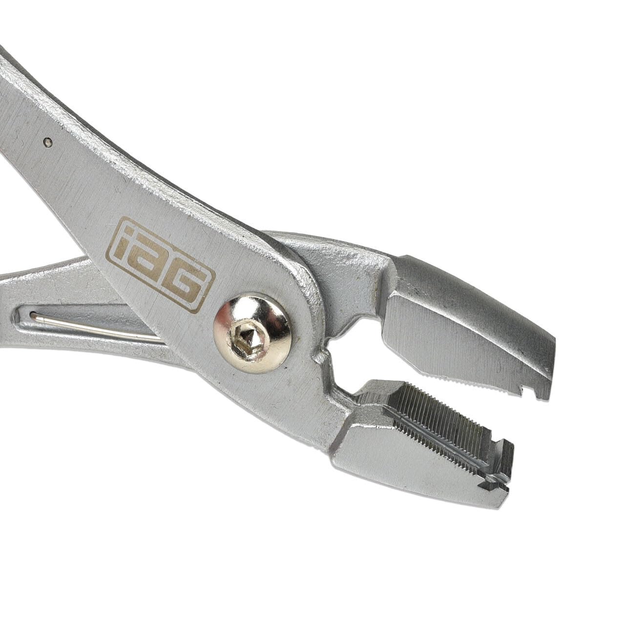 IAG Performance Pliers securely hold spring clamps for quick releases.