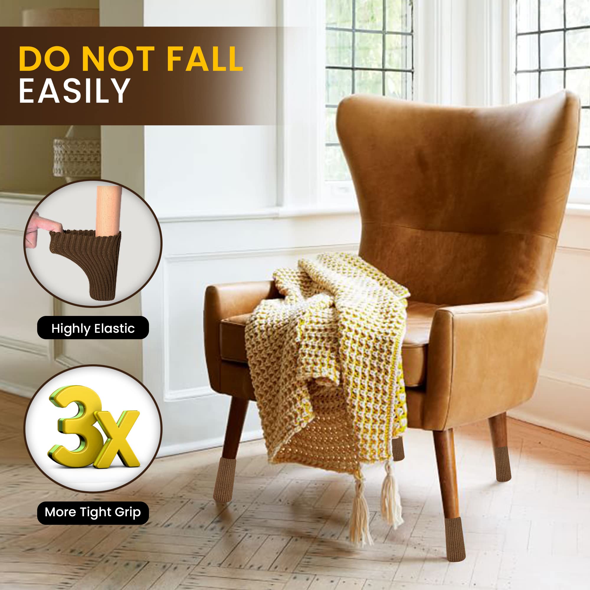 IAMZAY all-shapes-fit covers work on round, square, and oval legs.