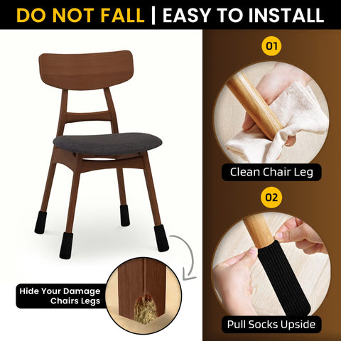 IAMZAY bar stool leg socks in use, reducing movement and slips.