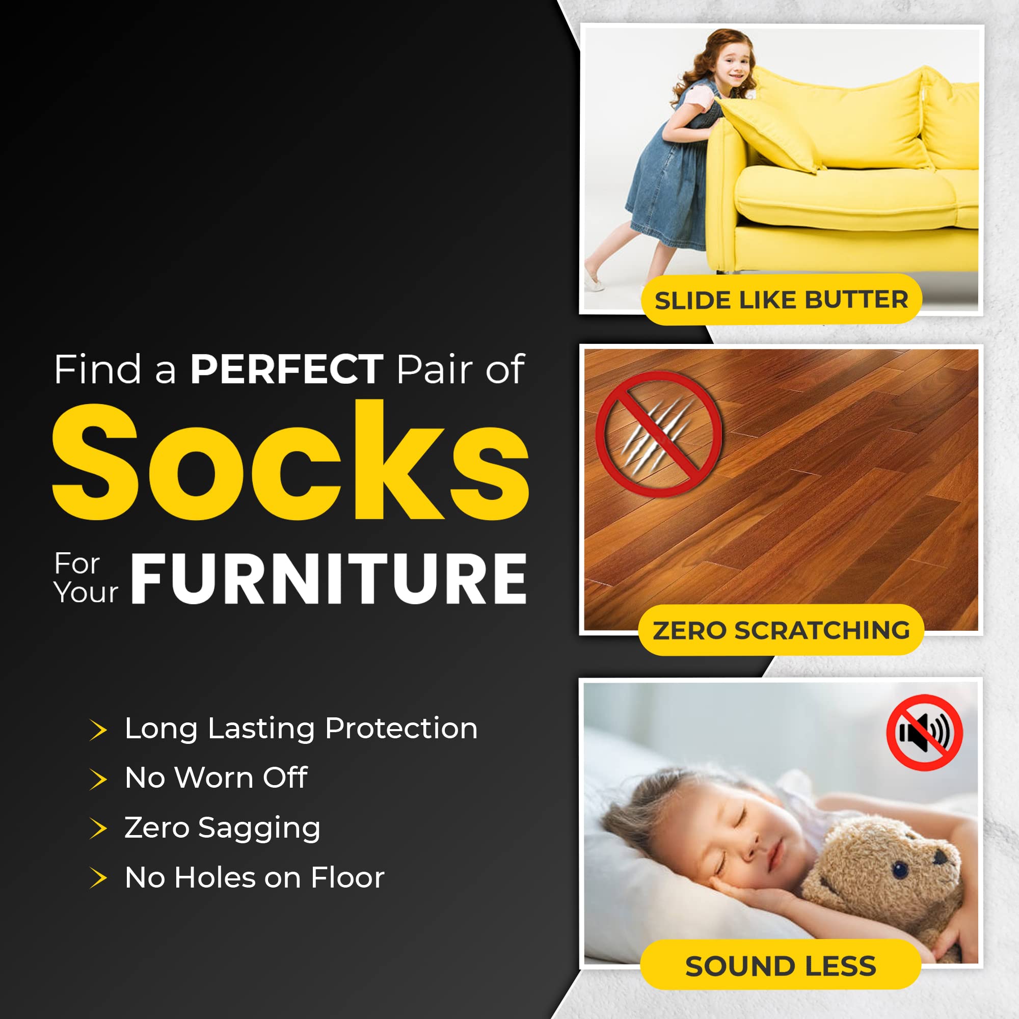 IAMZAY desk chair protectors shield legs during daily use.