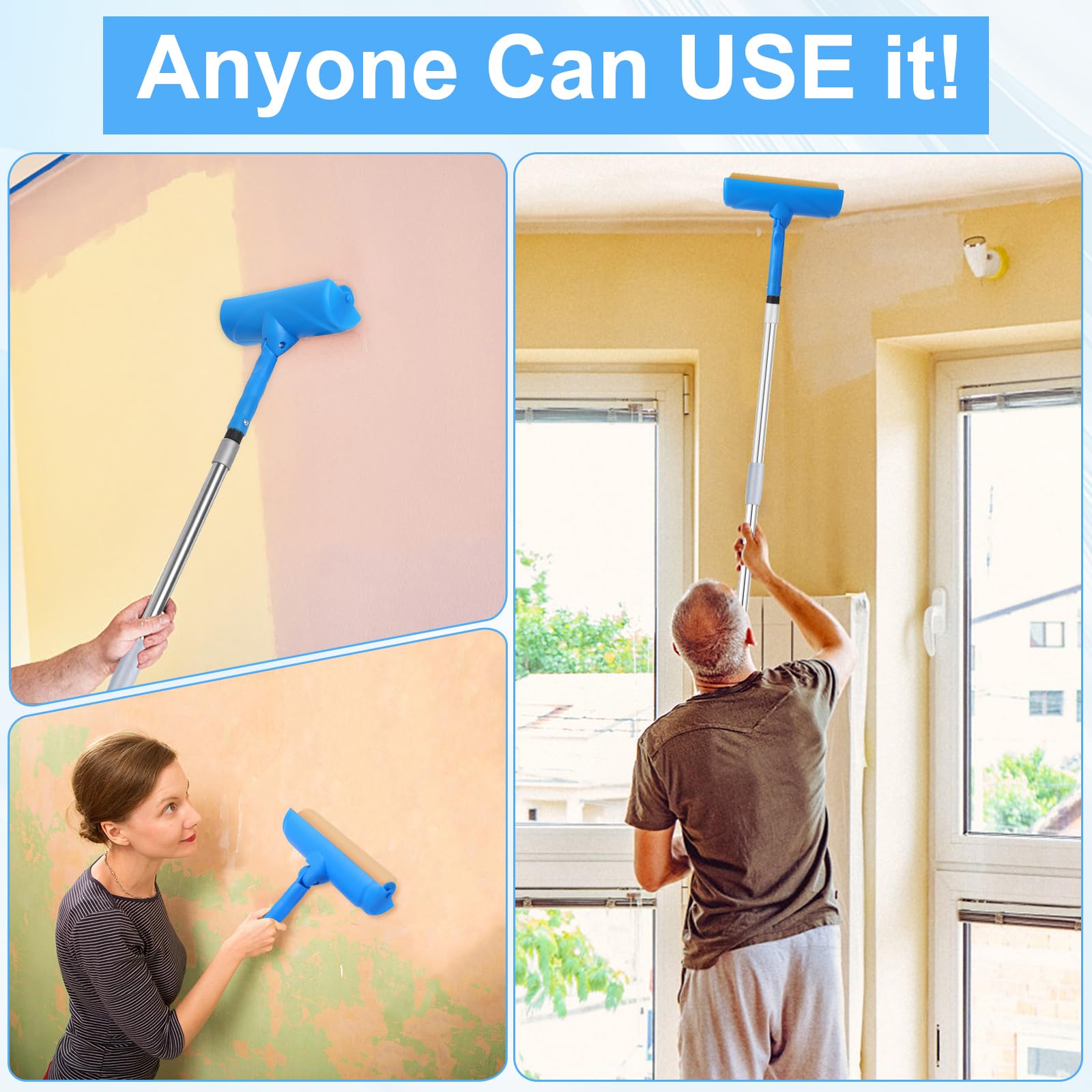 IAOVAW versatile ceiling-wall roller for indoor and outdoor use