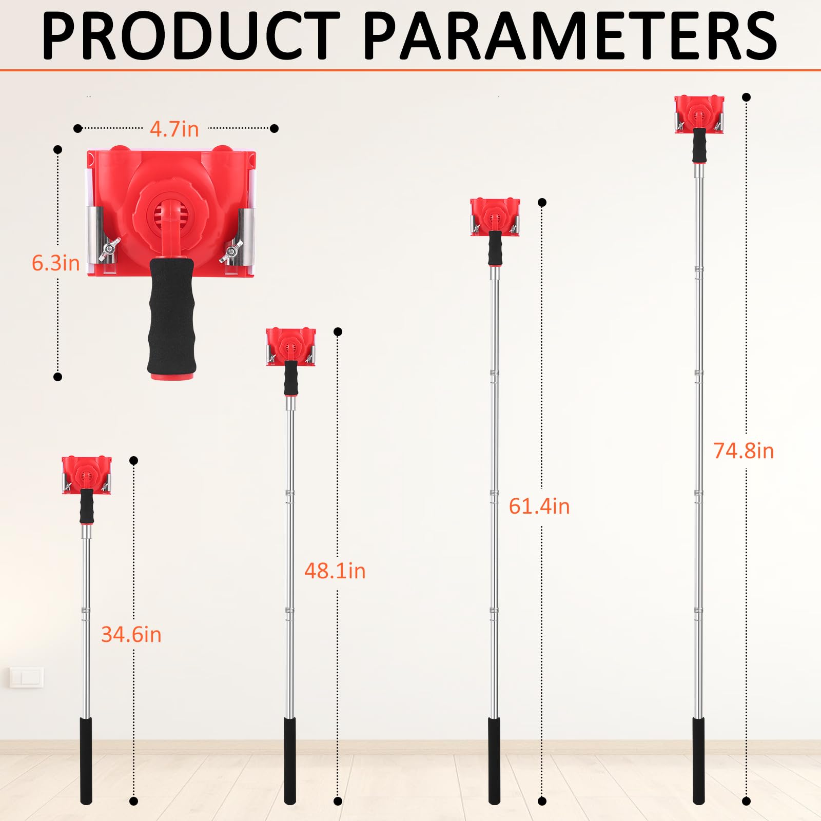 IAOVAW 360° rotating handle provides flexible angles for precise edge lines