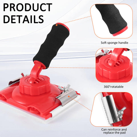 IAOVAW includes replaceable pads and a 78-inch extension pole for hard-to-reach areas