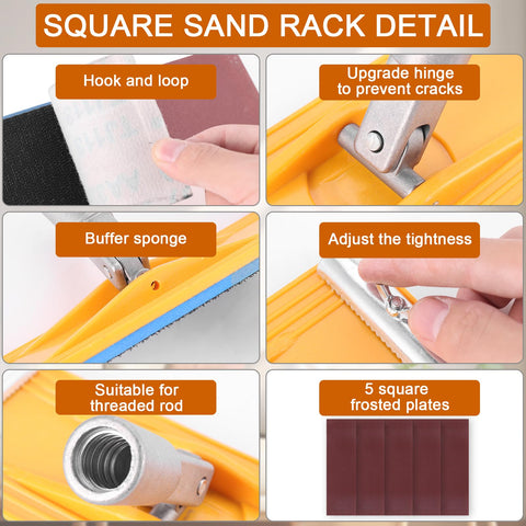 IAOVAW pole sander features ergonomic anti-slip grip for comfortable use