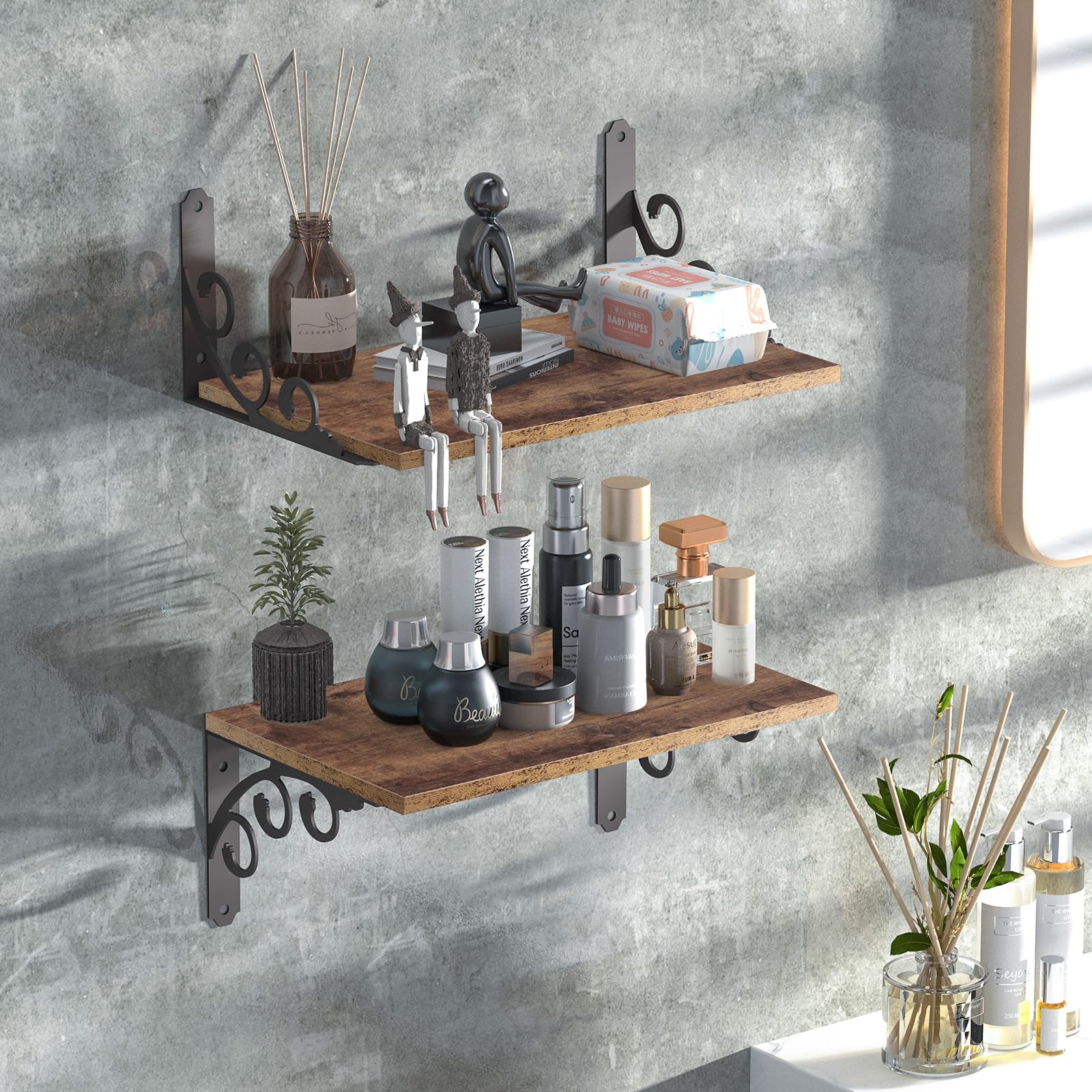IARTOPS kitchen bathroom storage brackets help organize busy spaces with elegance.