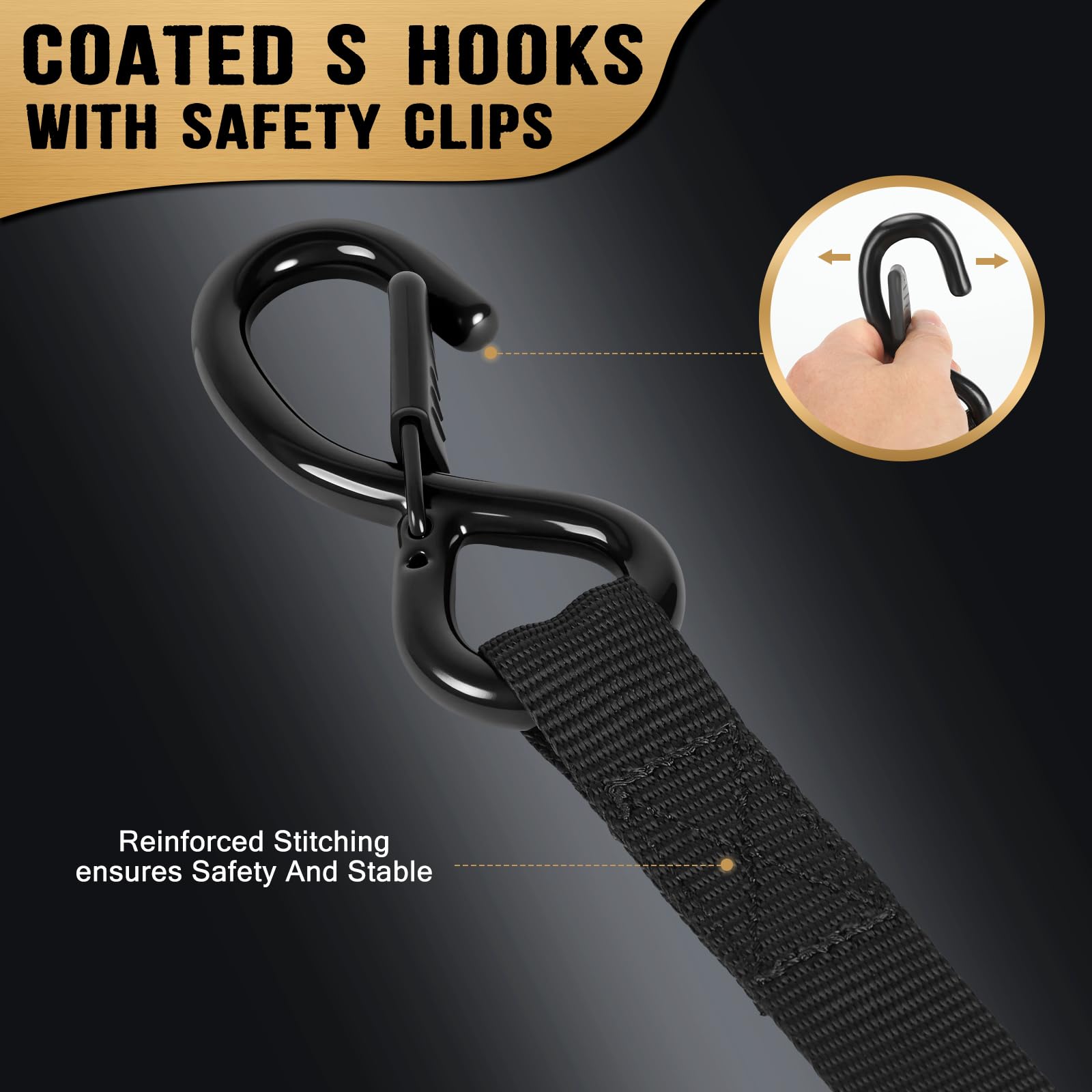 IAZZCO ratchet straps ergonomic ratchet handle enables quick, comfortable tensioning.