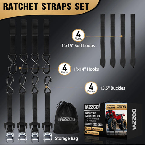 IAZZCO ratchet straps secure truck cargo with confidence on rough roads.