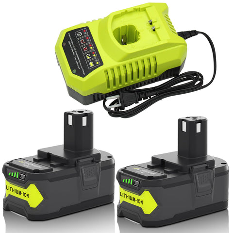 Ibanti 2-pack 8000mAh P108 battery for Ryobi 18V delivers reliable runtime on the job.