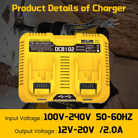 Ibanti DCB208 battery inserted into a Dewalt tool for extended runtime