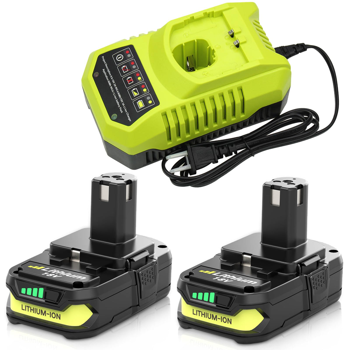 Ibanti P102 Ryobi 18V battery visual ready for broad tool compatibility and runtime