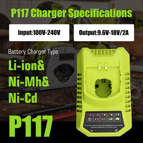 Ibanti P117 charger LED indicator visual demonstrates charging status