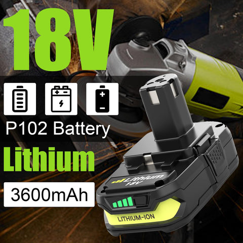 Ibanti Ryobi 18V 3600mAh battery visual emphasizing extended operation