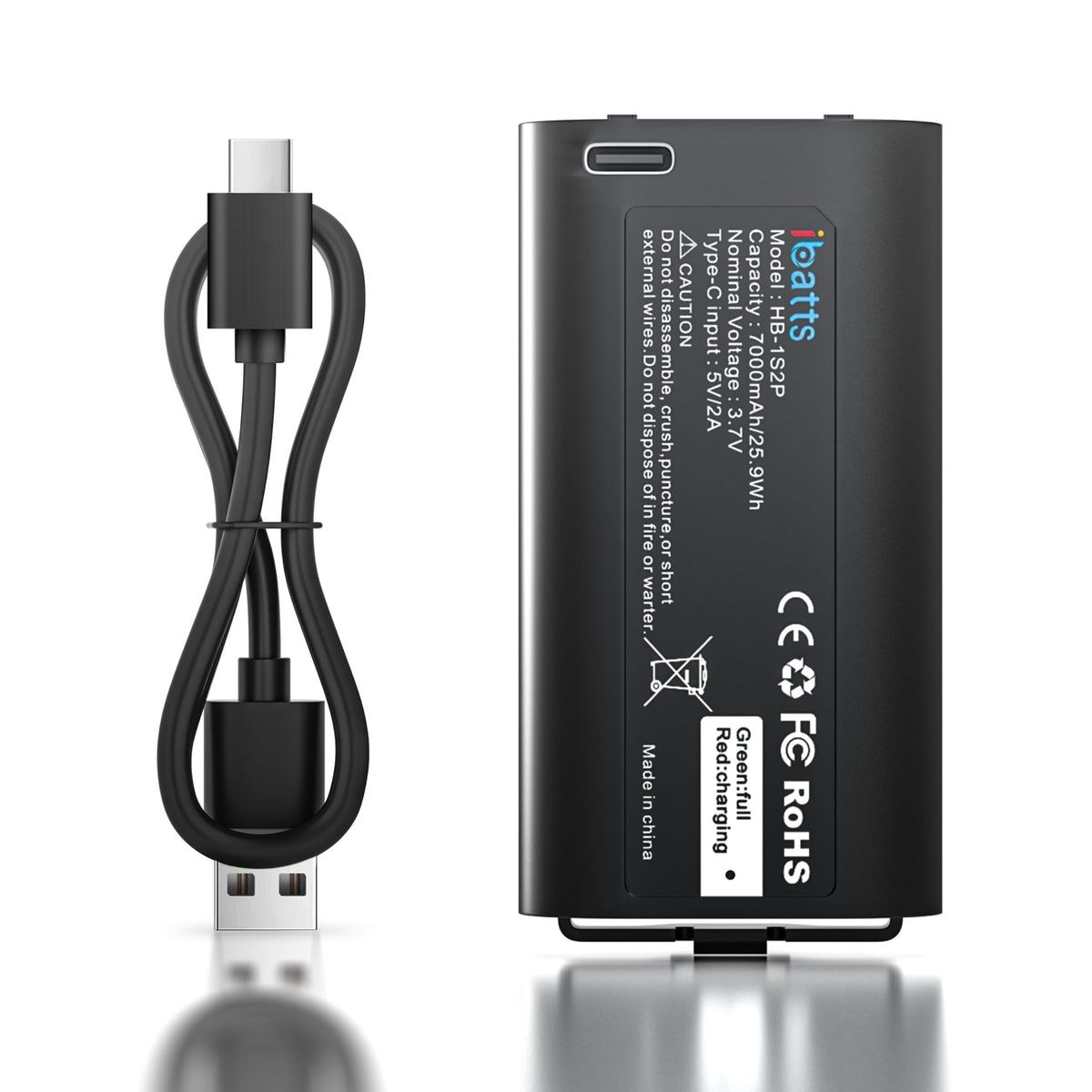IBATTS 7000mAh battery for MyQ keypad, reliable replacement with extended usage.